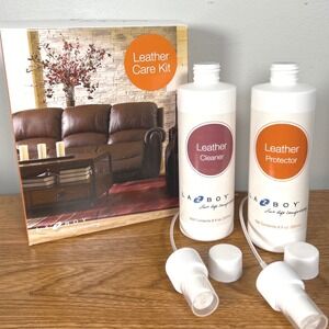 La-Z-Boy Leather Care Kit Cleaner Protector 8oz Bottles Sprayers Upholstery NEW